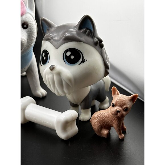 Vtg Modern Puppy In My Pocket Barbie Lot Of Dogs Dog Toys Figures Carrier - Picture 2 of 14